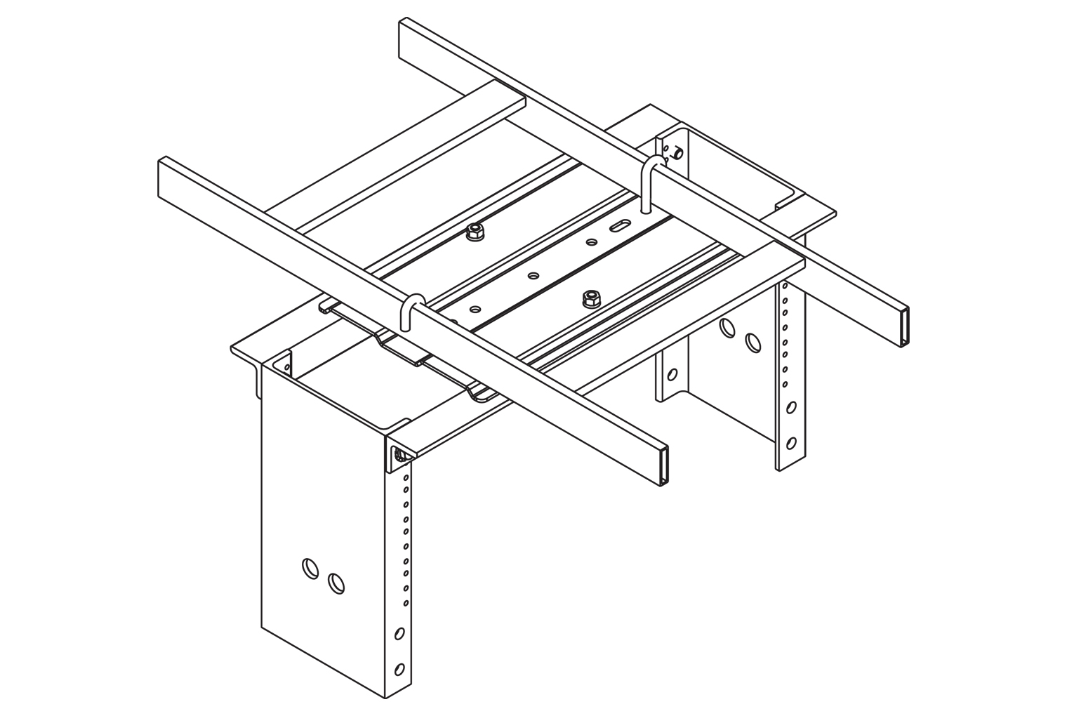 6" (150 mm) Channel Rack-To-Runway Mounting Plate