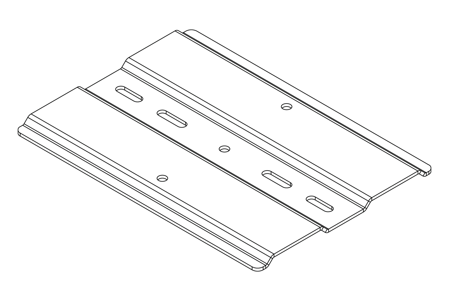 6" (150 mm) Channel Rack-To-Runway Mounting Plate