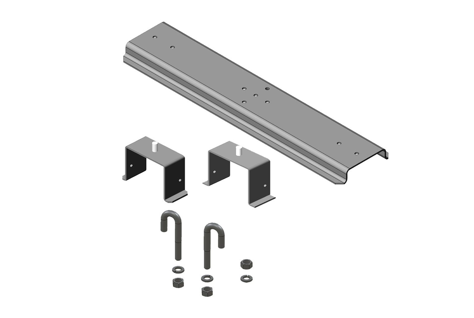3" (80 mm) Channel Rack-To-Runway Mounting Plate With Bracket