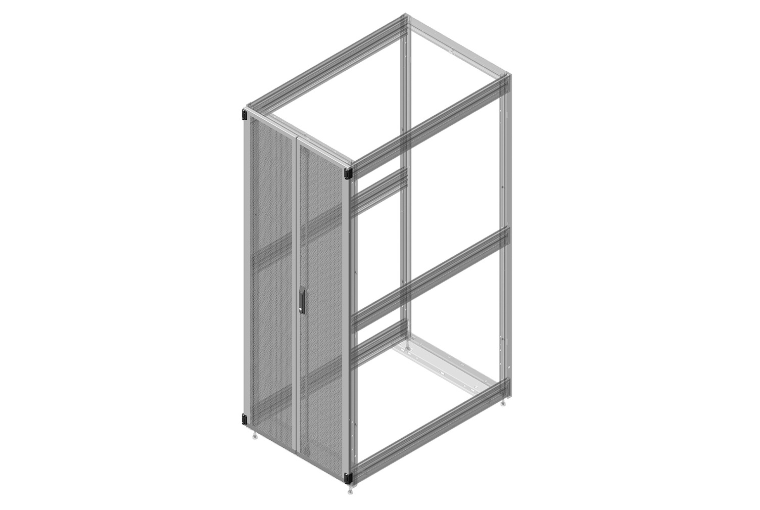 Latch Kit for Double Perforated Metal Rear Door for ZetaFrame Cabinet