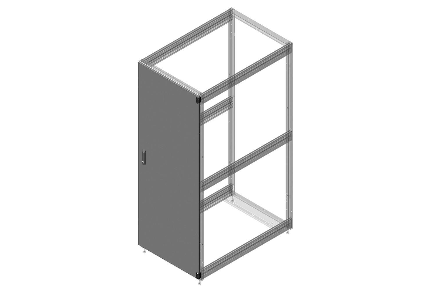 Latch Kit for Single Solid Metal Rear Door with Seal for ZetaFrame Cabinet