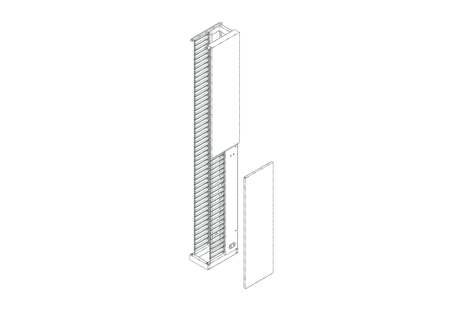 Two-Piece Solid Side Panel Kits for Evolution Vertical Cable Manager