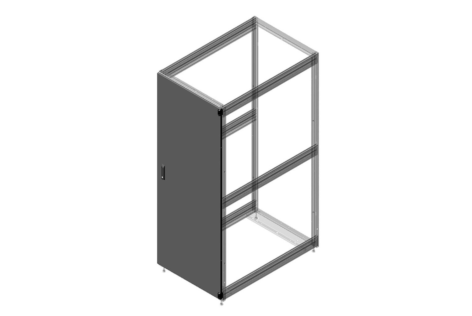 Single Solid Metal Rear Door with Seal for ZetaFrame Cabinet