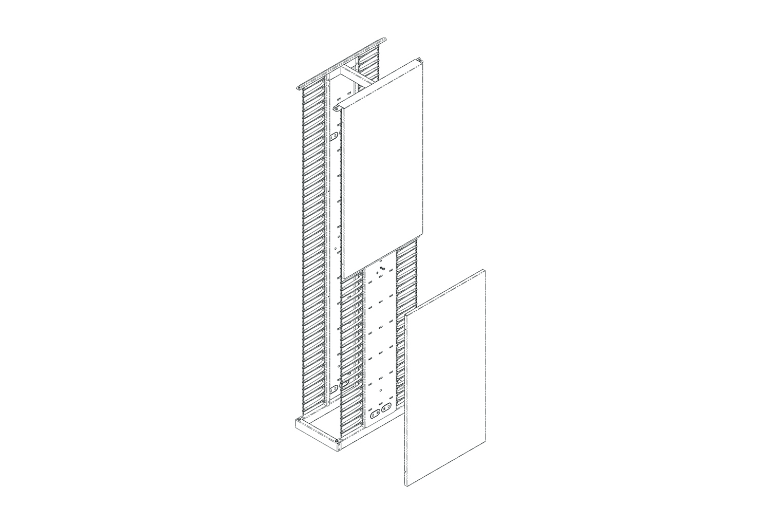 Two-Piece Solid Side Panel Kits for Evolution Vertical Cable Manager