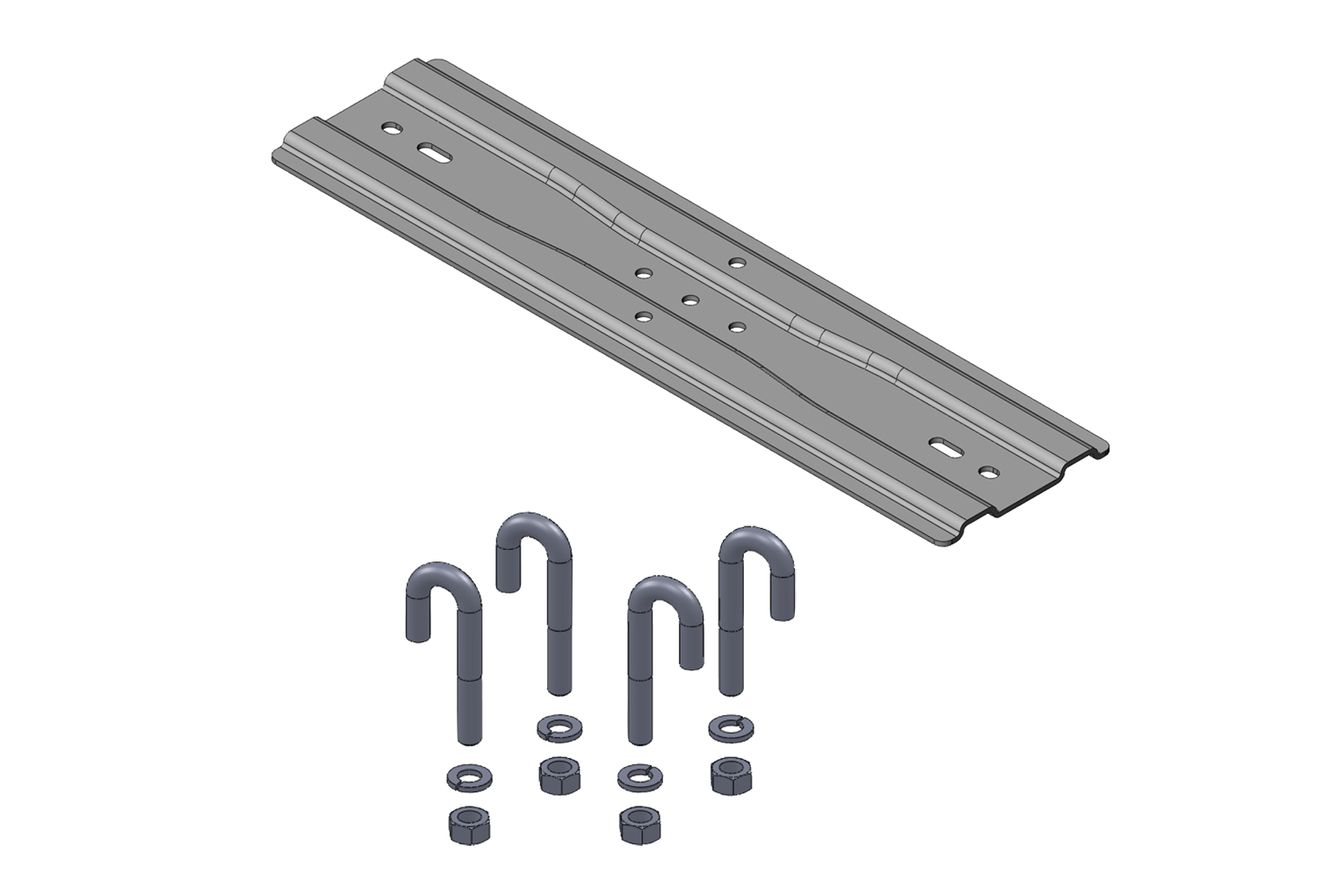 3" (80 mm) Channel Rack-To-Runway Mounting Plate